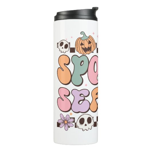 Halloween Ghosts Spooky Seizoen Thermosbeker (Gedraaid links)