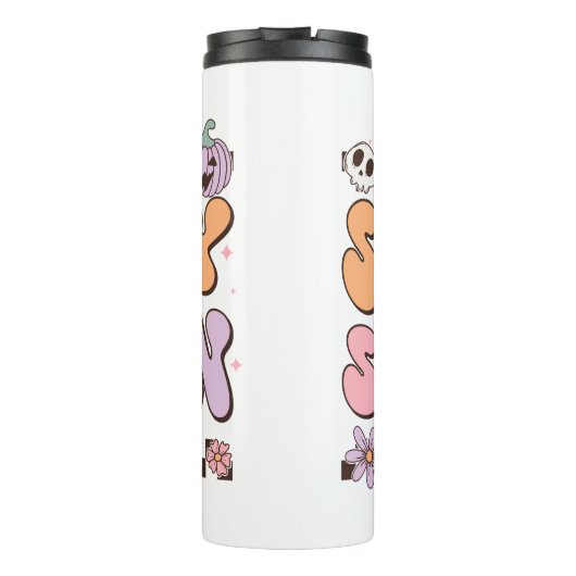 Halloween Ghosts Spooky Seizoen Thermosbeker (Achterkant)