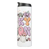 Halloween Ghosts Spooky Seizoen Thermosbeker (Geroteerd rechts)