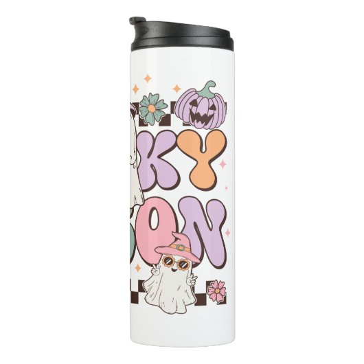 Halloween Ghosts Spooky Seizoen Thermosbeker (Geroteerd rechts)