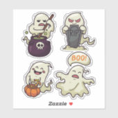Halloween Ghosts Sticker (Vel)