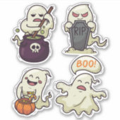 Halloween Ghosts Sticker (Voorkant)