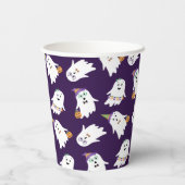 Halloween Ghosts Trick or treat Papieren Bekers (Achterkant)