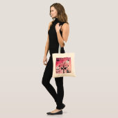 Halloween Ghosts Trick or treat - Roze en Zwart Tote Bag (Voorkant (model))