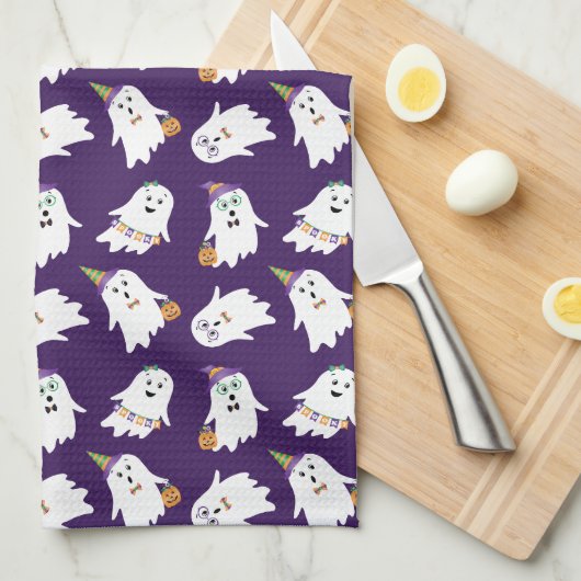 Halloween Ghosts Trick or treat Theedoek (Quarter Fold)