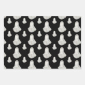 Halloween Ghosts Waterverf Pattern Wrapping Paper (Voorkant 3)