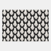 Halloween Ghosts Waterverf Pattern Wrapping Paper (Voorkant)