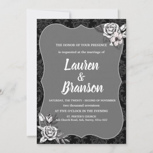 Halloween Ghotic Bridal Shower Invitation Kaart (Voorkant)