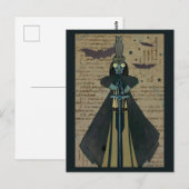 Halloween Ghoul Bats Owl Stars Briefkaart (Voorkant / Achterkant)