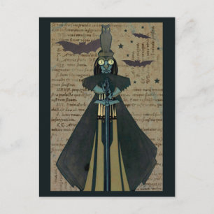 Halloween Ghoul Bats Owl Stars Briefkaart