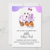 Halloween Ghoul Ghost Our Little Boo Paars Kaart (Voorkant)