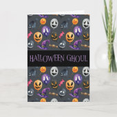 "Halloween Ghoul" Gray Halloween Pattern Kaart (Voorkant)