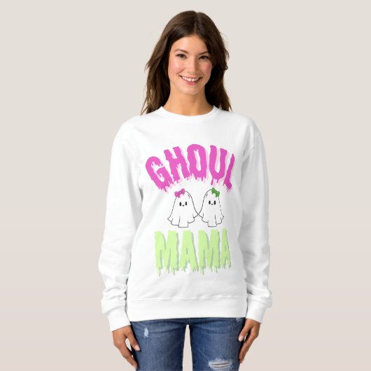 Halloween Ghoul MaMa Sweatshirt (Voorkant volledig)
