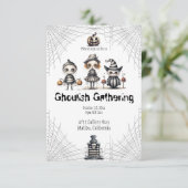 Halloween Ghoulish Gathering Uitnodiging (Staand voorkant)