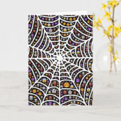 Halloween Ghouls & Goblins in a Spiderweb Kaart (Gele Bloem)