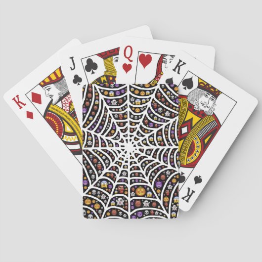 Halloween Ghouls & Goblins in a Spiderweb Pokerkaarten (Achterkant)