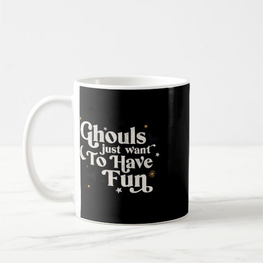 Halloween Ghouls willen gewoon plezier hebben Koffiemok (Links)