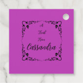 Halloween Gif Purper Persoonlijk Bedankjes Labels (Achterkant)