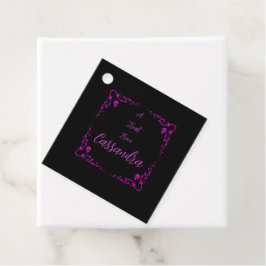 Halloween gif purperen magie rand met schedels. bedankjes labels