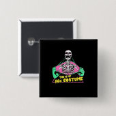 Halloween Gift | 80s Halloween Costume Retro Vierkante Button 5,1 Cm (Voorkant /achterkant)