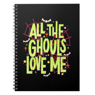 Halloween Gift Alle geesten houden van mij Notitieboek