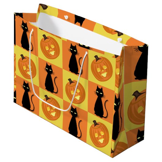 Halloween gift bag groot cadeauzakje (Voorkant Gekanteld)