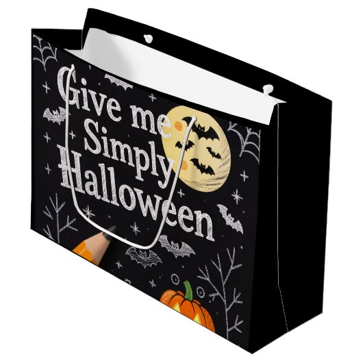 Halloween Gift Bag Groot Cadeauzakje (Voorkant Gekanteld)