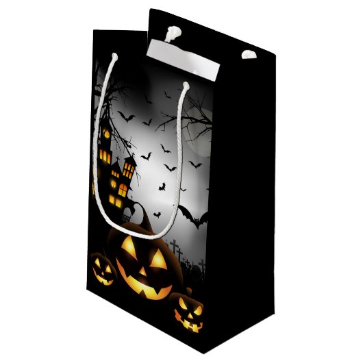 Halloween Gift Bag Klein Cadeauzakje (Achterkant Gekanteld)