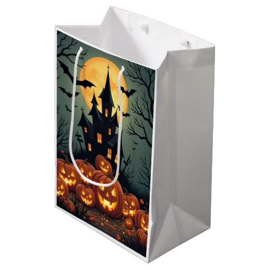 Halloween Gift Bag Medium Cadeauzakje (Voorkant Gekanteld)