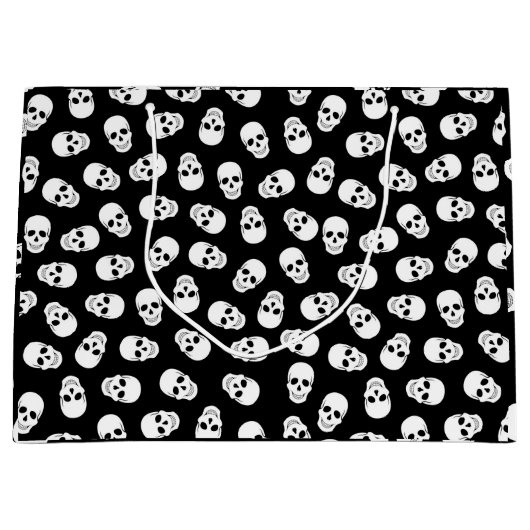 Halloween Gift Bag met schedels Patroon Groot Cadeauzakje (Voorkant)