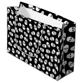 Halloween Gift Bag met schedels Patroon Groot Cadeauzakje (Voorkant Gekanteld)