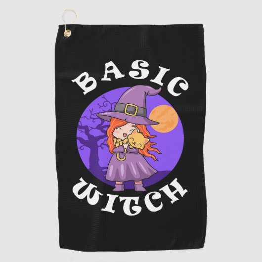 Halloween Gift | Basisheks Golfhanddoek (Voorkant)