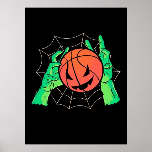 Halloween Gift | Basketball Halloween Poster (Voorkant)