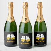 Halloween Gift | Boe bijen Sparkling Wijnetiket (Flessen)