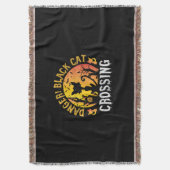 Halloween Gift | Danger Cat Crossing Birthday Deken (Voorkant Verticaal)