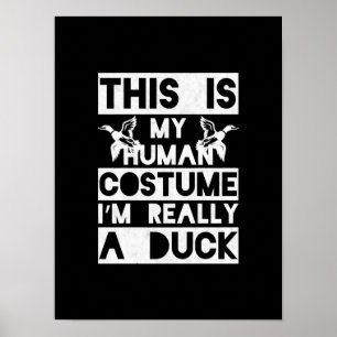 Halloween Gift Dit is mijn menselijke kostuum Im Poster