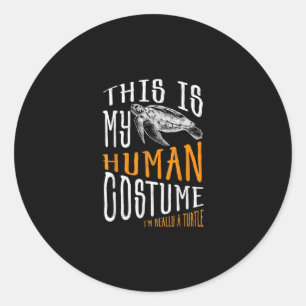 Halloween Gift Dit is mijn menselijke kostuum Ronde Sticker