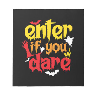 Halloween Gift   Enter If You Dare Birthday Notitieblok