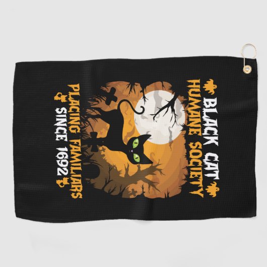 Halloween Gift Human Society Placing Familiars Golfhanddoek (Horizontaal)