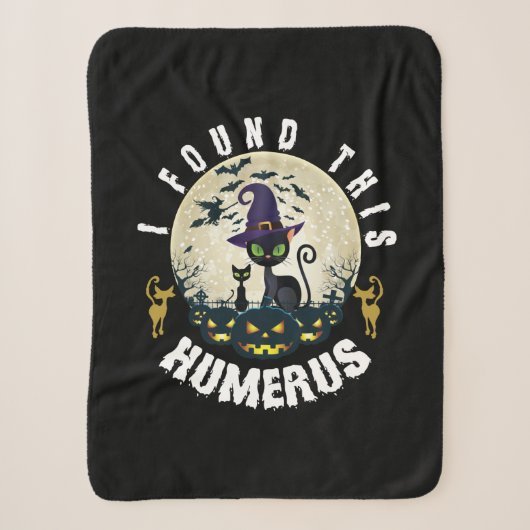 Halloween Gift | I Found This Humerus Birthday Sherpa Deken (Voorkant)