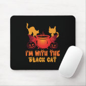 Halloween Gift | Ik ben bij mijn kat-dag Muismat (Met muis)