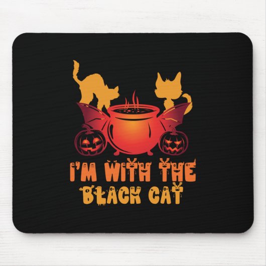 Halloween Gift | Ik ben bij mijn kat-dag Muismat (Voorkant)