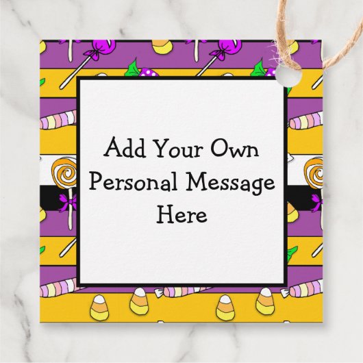 Halloween Gift Label, heks, zwarte kat en Pet Bedankjes Labels (Achterkant)