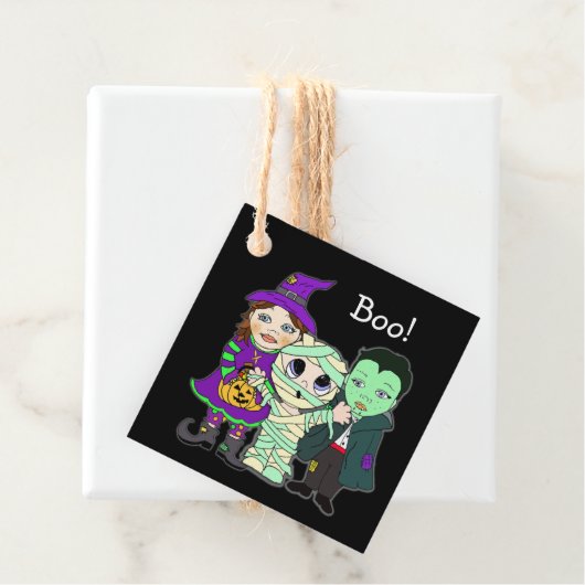 Halloween Gift Label, Witch, Mummy en Vampire Bedankjes Labels (In situ)