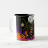 Halloween Gift Mok met schattige heks (Voorkant links)