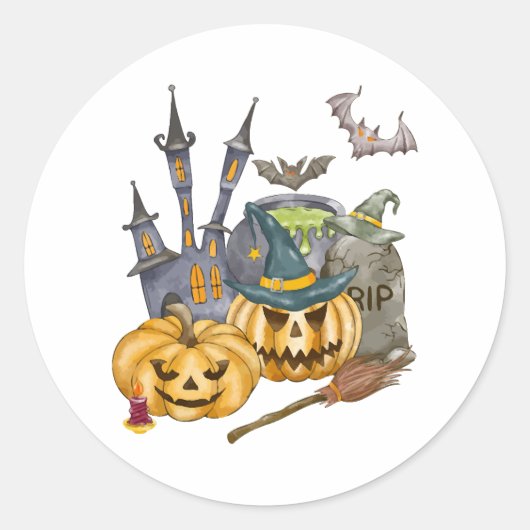 Halloween Gift Shirt Nachtmerrie Voor Kerstmis Ronde Sticker (Voorkant)