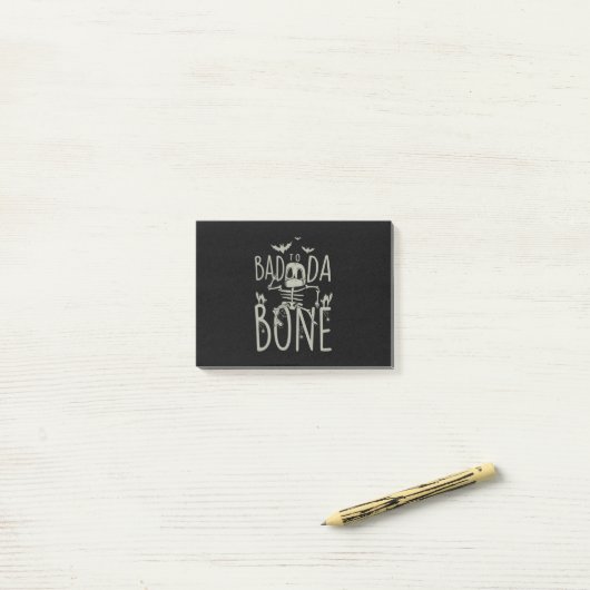 Halloween Gift | Slecht naar Da Bone Post-it® Notes (Op bureau)