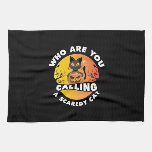 Halloween Gift | Who Are You Calling A Cat Theedoek (Horizontaal)