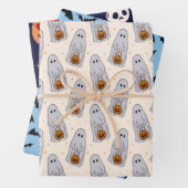 Halloween Gift Wrap (reeks van 3) Inpakpapier Vel (In situ)