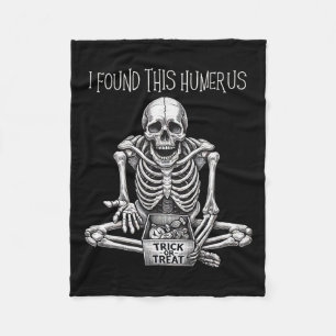 Halloween Gifts Skeleton Ik vond deze Humerus Fleece Deken